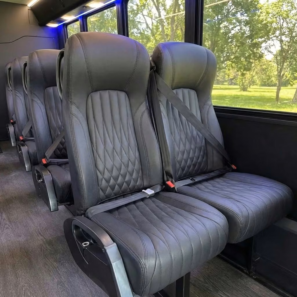 claremont 20 passenger minibus high back seats