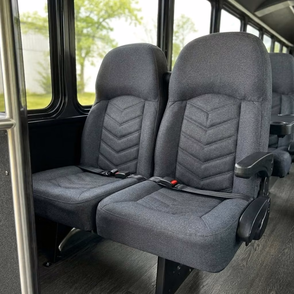 claremont 25 passenger minibus high back seats
