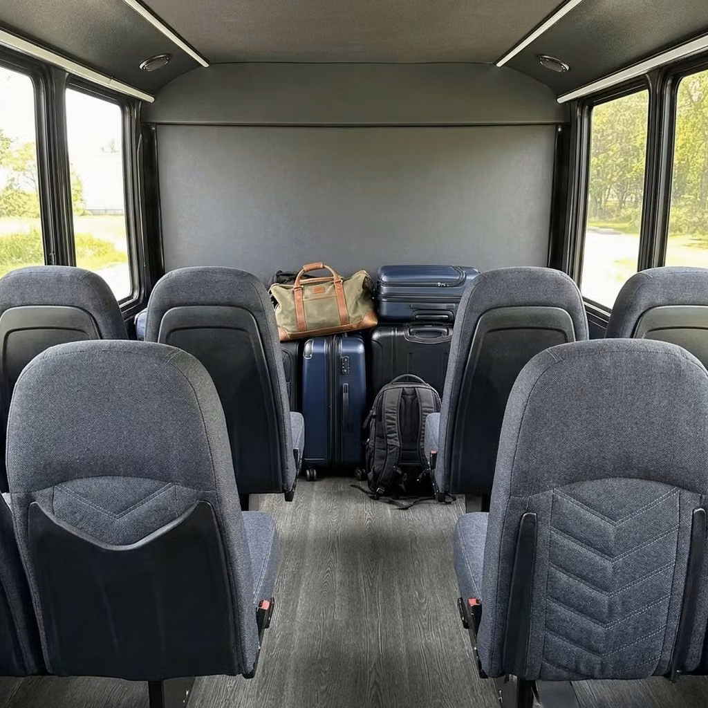 claremont 25 passenger minibus luggage area