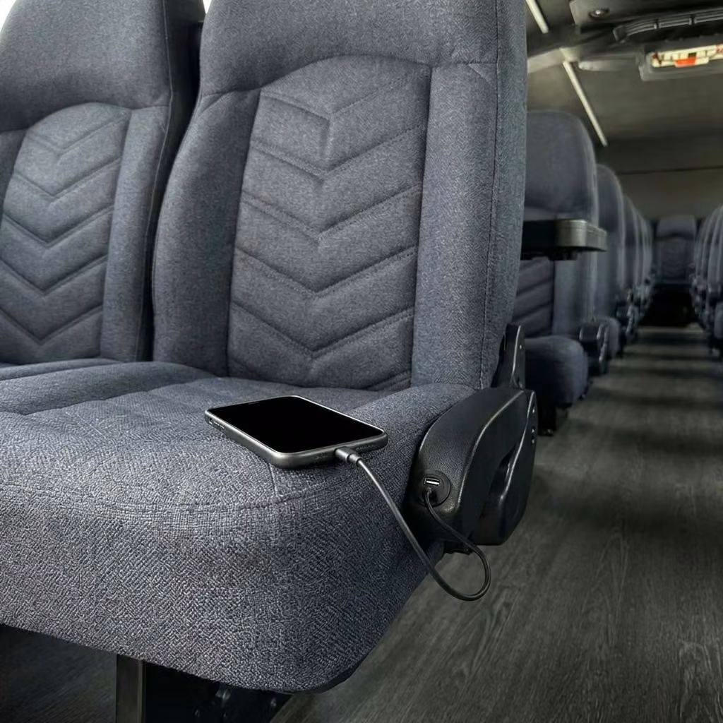claremont 25 passenger minibus usb charging