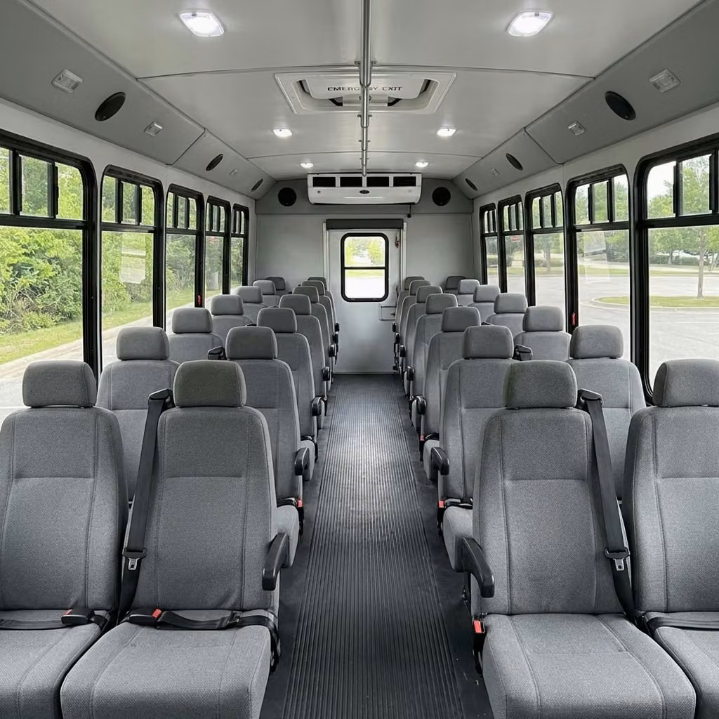 claremont 30 passenger minibus seating