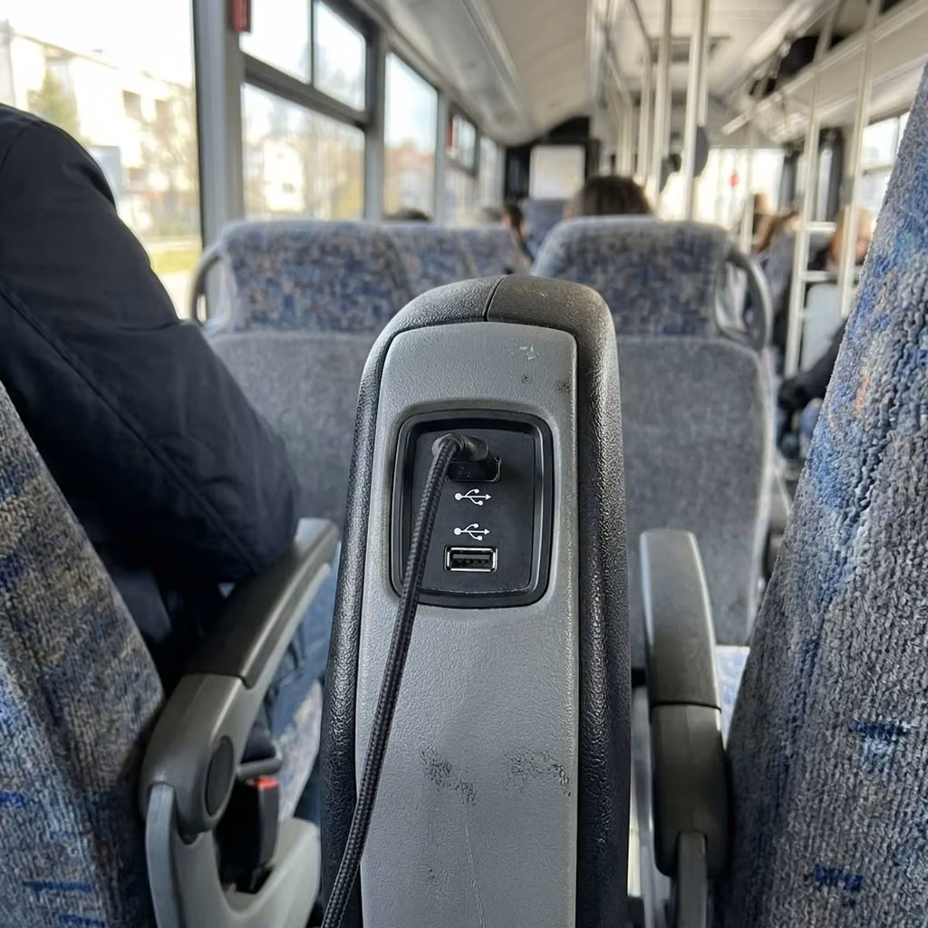 claremont 30 passenger minibus usb charging