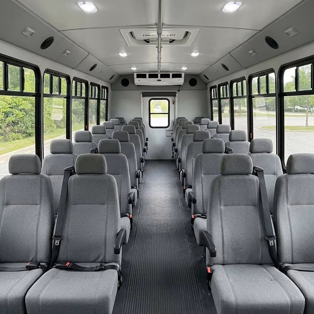 claremont 35 passenger minibus seating