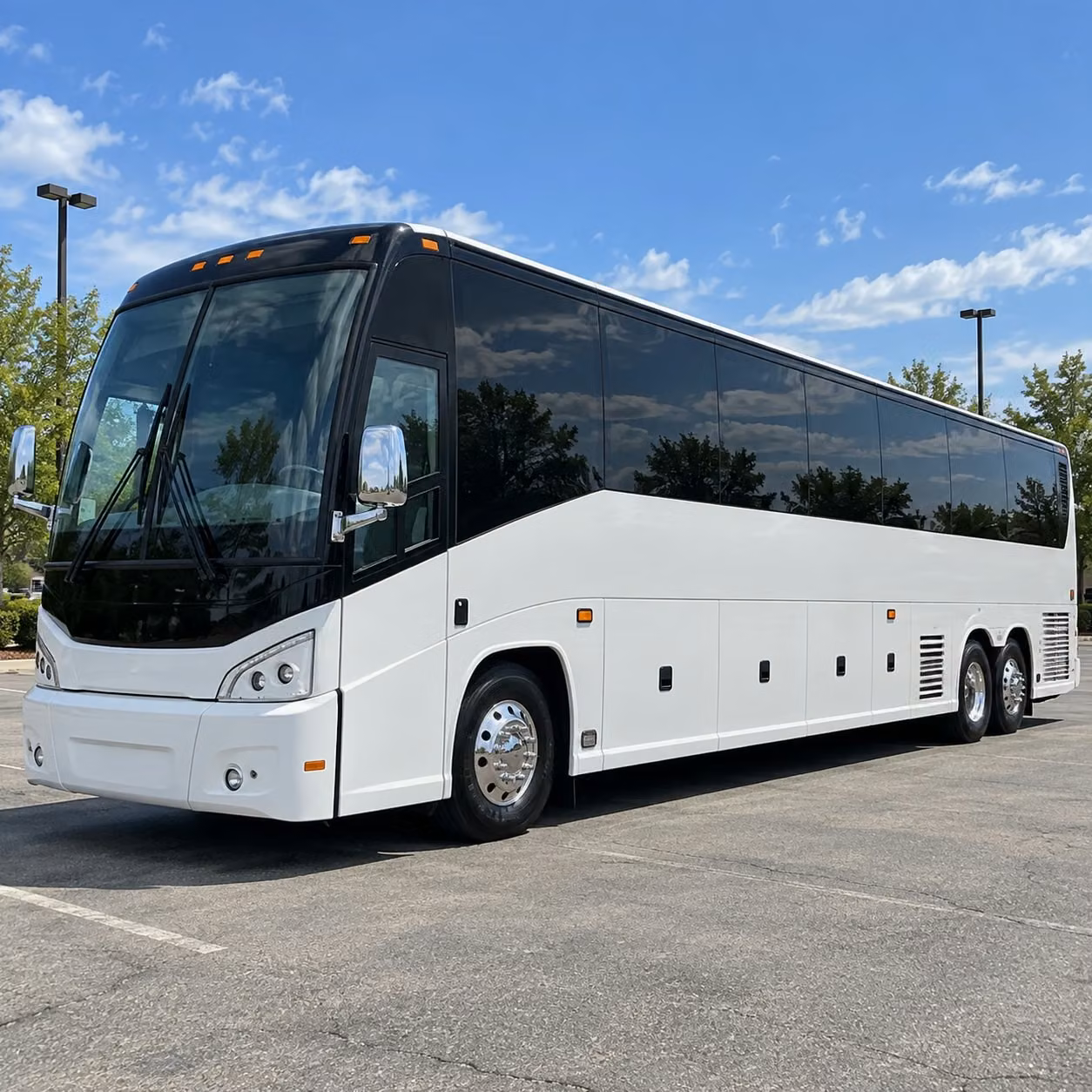 claremont 56 passenger charter bus rental