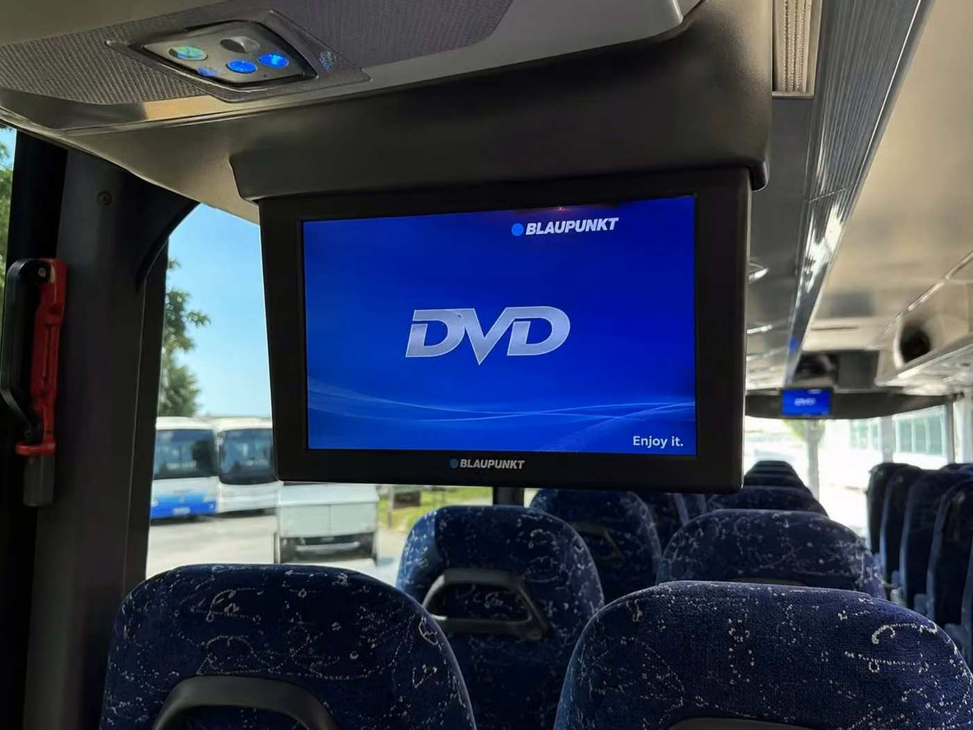 claremont charter bus tv monitors